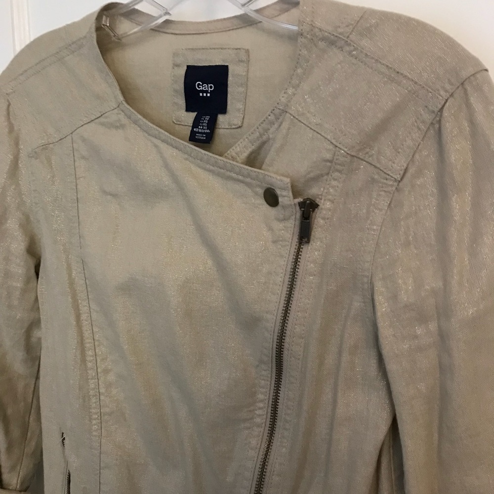 Gap Linen Blend Lightweight Jacket - image 4